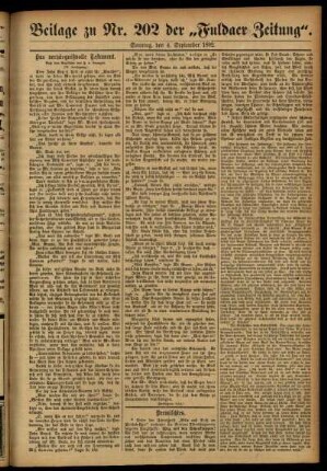 Zweite Ausgabe vom Sonntag, den 04. September 1892.