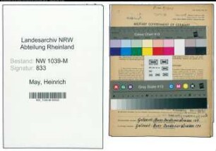 Entnazifizierung Heinrich May , geb. 25.01.1900 (Gastwirt)