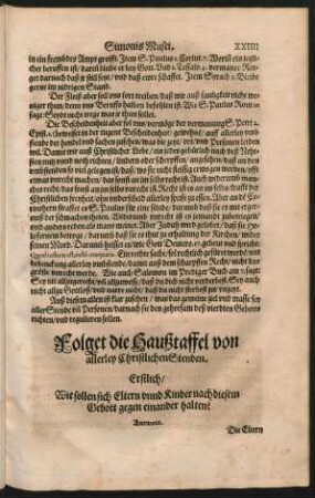 Folget die Haußtaffel von allerley Christlichen Stenden.