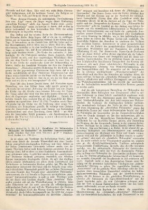 863-865 [Rezension] Marlet, Michael, Grundlinien der kalvinistischen "Philosophie der Gesetzesidee" als christlicher Transzendentalphilosophie