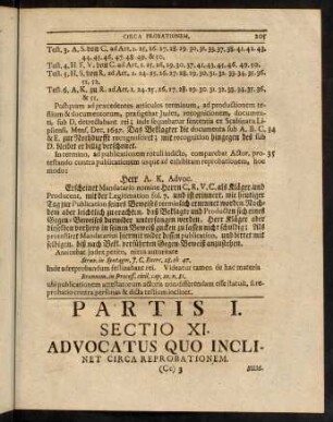 205-222, Sectio XI. Advocatus quo inclinet circa Reprobationem.