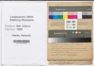 Entnazifizierung Heinrich Hacke , geb. 14.04.1885 (Kraftfahrer)