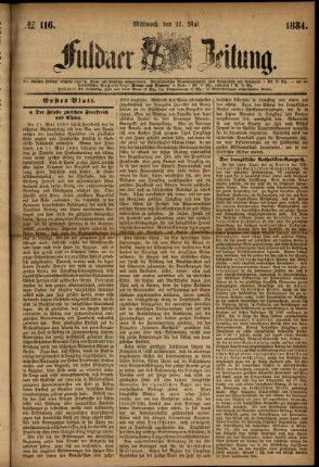 Ausgabe vom Mittwoch, den 21. Mai 1884.