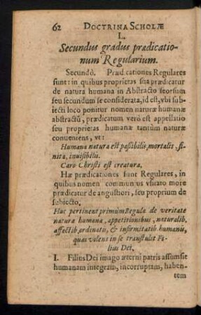 L. Secundus gradus praedicationum Regularium.