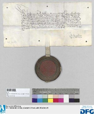 König Fridrich III. befiehlt der Stadt Nürnberg, seinem Bevollmächtigten Lucasen Kempnater die jährliche Reichssteuer auszuhändigen.