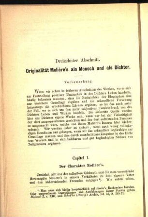 Capitel I. Der Charakter Molière's.