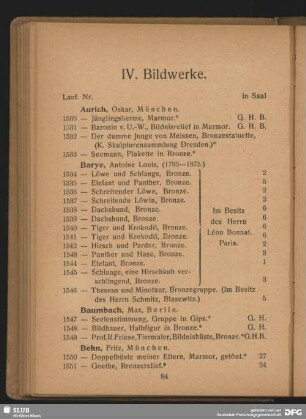 IV. Bildwerke