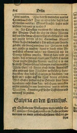 556-561, Sulpitia an den Cerinthus