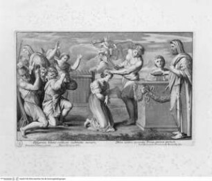 Francisci Albani et Domenici Zampieri ... celeberrimas picturas opere albario expressas ... Florentiae 1754, Das Opfer der Iphigenie