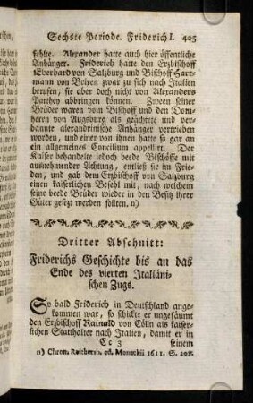 405-415, So bald Friderich in Deutschland angekommen ...