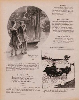 "Das moderne Liebespaar" "Auf der Heimfahrt"