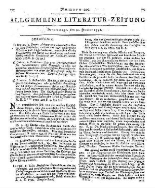 Nützlicher Unterricht in Rücksicht der Mittel zur Verminderung und Tilgung der schädlichen Thiere. T. 1-2. Leipzig 1795