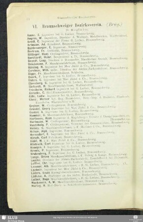 VI. Braunschweiger Bezirksverein.