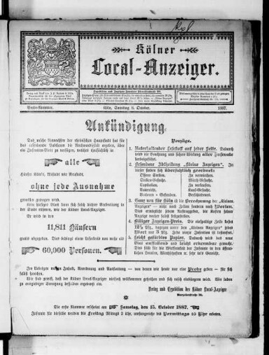 Titelseite einer Zeitung