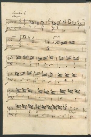 Sonaten; vl, bc; A-Dur; CarG 1.1; op.1/1