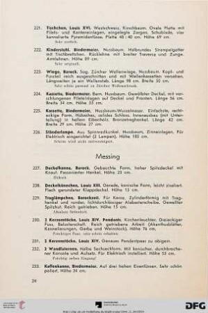 Messing (Nr. 227-236)