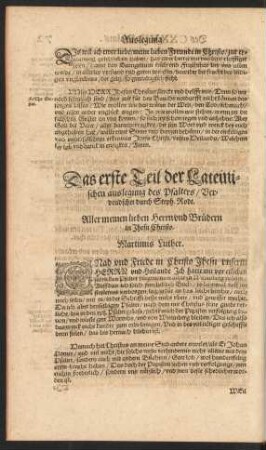 Das erste Teil der Lateinischen auslegung des Psalters ...