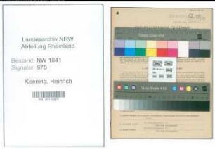 Entnazifizierung Heinrich Koening , geb. 06.02.1891 (Lehrer)