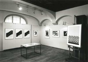 Dresden. Ausstellung "Ungarische Grafik der Gegenwart" im Kupferstich-Kabinett, 1991. Raumaufnahme