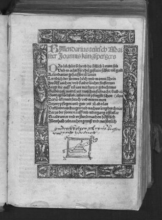 Calendarius teutsch Joannis Küngspergers