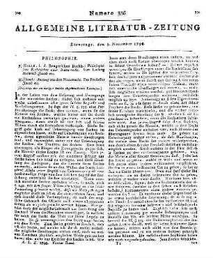 Jacob, L. H. v.: Philosophische Rechtslehre oder Naturrecht etc. (Beschluß der im vorigen Stücke abgebrochenen Recension.)