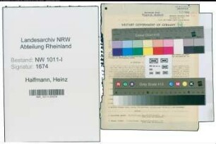 Entnazifizierung Heinz Halfmann , geb. 06.09.1897 (Bankbevollmaechtigter)
