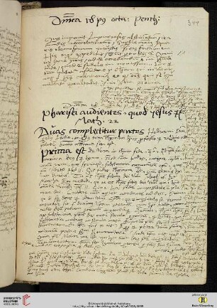 Domi¬nica 18 post octauam penthecostes [Predigttext, Mt 22,34]