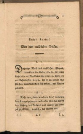 Erstes Kapitel. Von dem weiblichen Becken