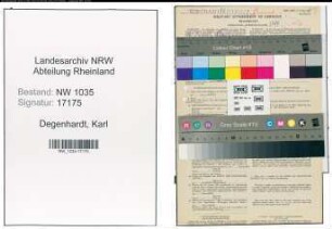 Entnazifizierung Karl Degenhardt , geb. 07.04.1894 (Steiger)
