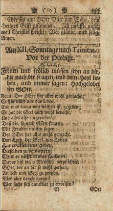 Am XII. Sonntage nach Trinitat.