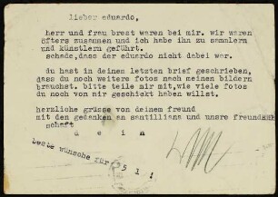 lieber eduardo, herr und frau brest waren bei mir...