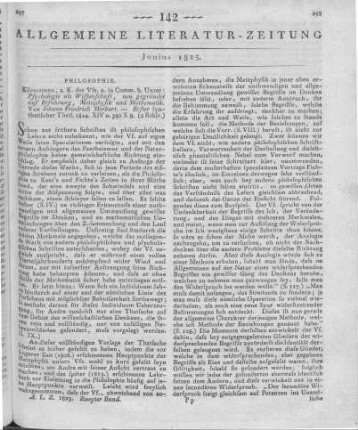 Herbart, J. F. P.: Psychologie als Wissenschaft, neu gegründet auf Erfahrung, Metaphysik und Mathematik. T. 1. Königsberg: Unzer 1824