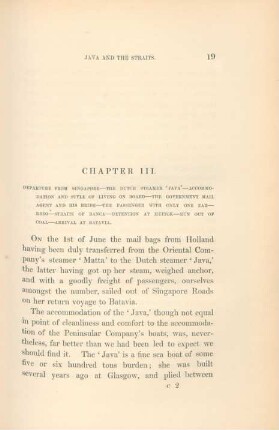 Chapter III. Departure from Singapore ...