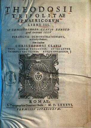 Theodosii Tripolitae Sphaericorum libri tres