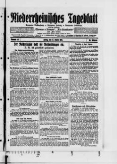 Niederrheinisches Tageblatt : Kempener Volkszeitung : Kempener Zeitung : Lobbericher Tageblatt : Heimatzeitung für den linken Niederrhein