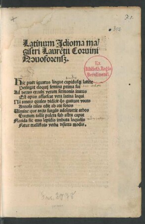 Latinum idioma