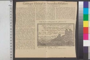 Einlage: Zeitungsausschnitt