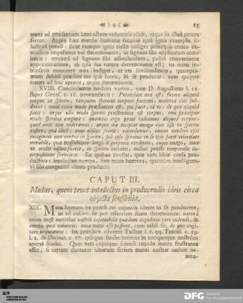 Caput III. Modus, quem tenet intellectus in producendis ideis circa objecta sensibilia.