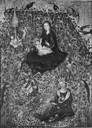 Madonna im Rosengarten und heilige Katharina