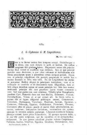 Briefe No. 1-549 aus den Jahren 1584-1671