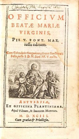 Officivm Beatae Mariae Virginis