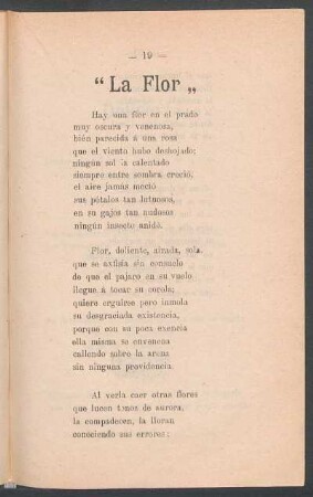 "La flor"