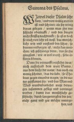 Summa des Psalms.