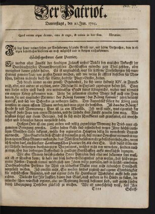 No. 77. Donnerstags, den 21. Jun. 1725