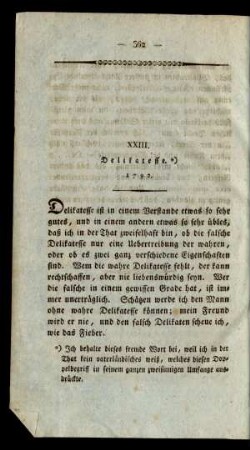 XXIII. Delikatesse. 1792