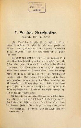Gottfried Kellers Leben : seine Briefe und Tagebücher, 3. 1861 - 1890