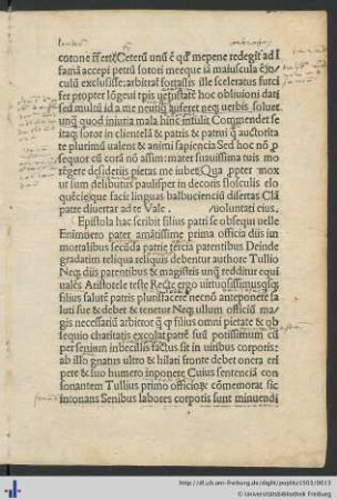 Epistola hac scribit filius ...