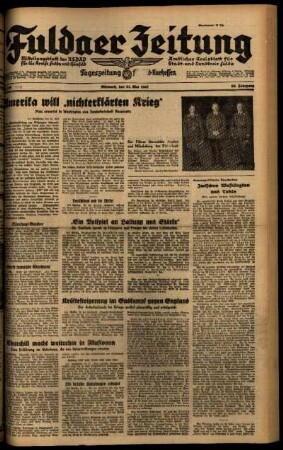 Ausgabe vom Mittwoch, den 21. Mai 1941.