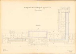 Kaiserin-Augusta-Gymnasium, Berlin-Charlottenburg: Grundriss Fundamente 1:100