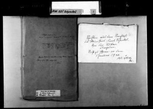"Schriften aus dem Nachlass des Ministers Karl Schenkel. Von der Familie übergeben. Nicht zu öffnen vor dem 1. Juli 1930."